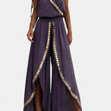 שמלת מפוצלת זהובה