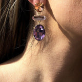 עגילי יהלום משובצים של רוני