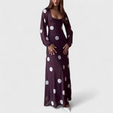 שמלת מקסי עם נקודות של מיריט