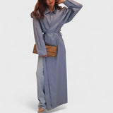 שמלת מקסי עם שסע של לני מכותנה