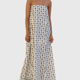 שמלת מקסי גיאומטרית עם כתפיים פתוחות של יארה