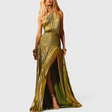 שמלת מקסי מטאלית של מאיה