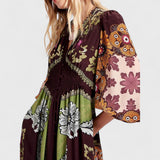 Aviva Blossom V-Neck Maxi Dress