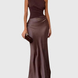 שמלת מקסי עם כתף אחת של גל