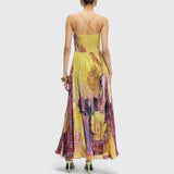 שמלת מקסי מצוירת ביד של תמר