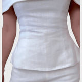 סט פשתן לבן של נגה