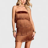 שמלת מיני עם גדילים של דפנה