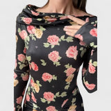 שמלת מידי פרחונית עם קפלים של יעל