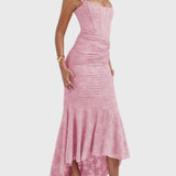 שמלת פרחונית כחולה של רומי