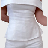 סט פשתן לבן של נגה