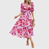 שמלת מקסי עם הדפס פרחוני של עדן