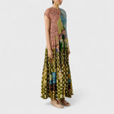 שמלת קפלים עם הדפס שירה