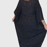 שמלת מיטל שחורה חלולה