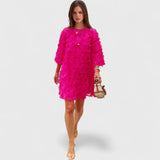 שמלת מיני עם פרנזים של שני