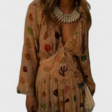 Aliza Chiffon Shell Print Maxi Dress