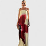 שמלת הדפס ללא גב של טליה