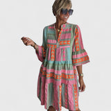 שמלת סווינג בוהו שכבות של יעל