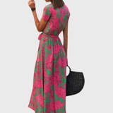 שמלת מידי פרחונית עם עטיפה של רבקה