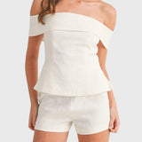 סט פשתן לבן של נגה