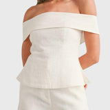 סט פשתן לבן של נגה