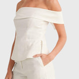 סט פשתן לבן של נגה