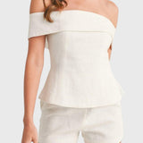 סט פשתן לבן של נגה