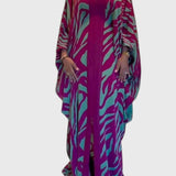 שמלת מקסי עם פסים פראיים