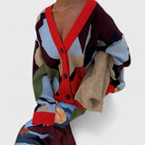 ז'קט סריג גיאומטרי של ירדן