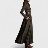 שמלה ארוכה משובצת של טליה