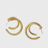 עגילי חישוק כפולים של נגה