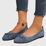 נעליים שטוחות של הילה עם סריג פפיון