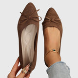 נעליים שטוחות של הילה עם סריג פפיון