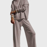 מכנסי סריגה רחבים של נועה