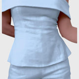 סט פשתן לבן של נגה