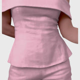 סט פשתן לבן של נגה