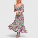 שמלת מקסי פרחונית של נגה