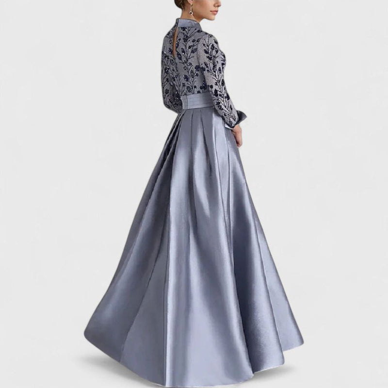 שמלת מקסי סאטן מעיין