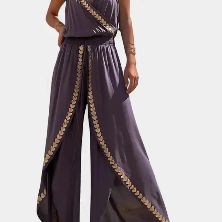 שמלת מפוצלת זהובה 