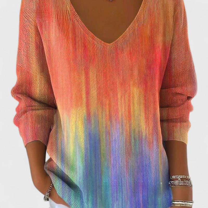 סוודר קלאסי עם צווארון וי של Noa