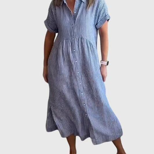 שמלת חולצה מפוספסת של אביטל