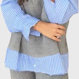 סט סריג מפוספס של יעל