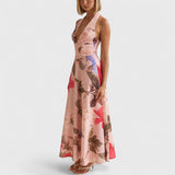 שמלת מקסי פרחונית מפשתן של טליה