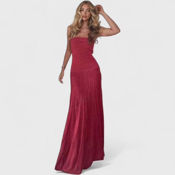 שמלת מקסי סריג של מרים עם צינור