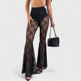 מכנסי ליאת פרחוניים נמתחים