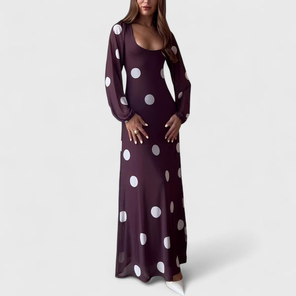 שמלת מקסי עם נקודות של מיריט