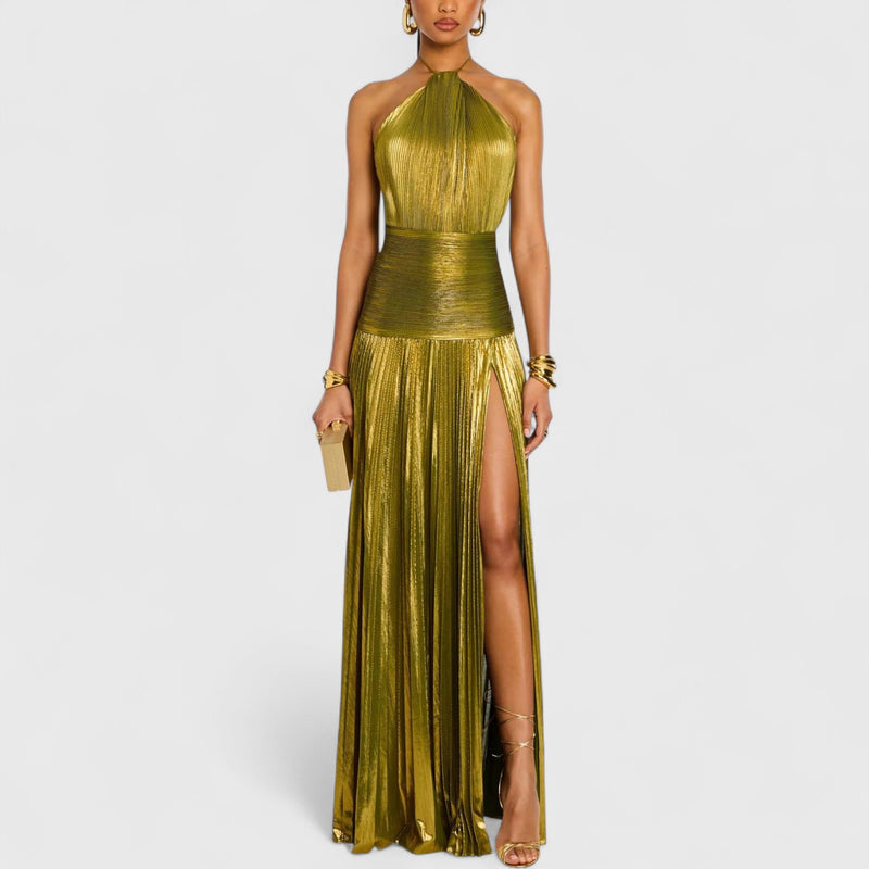 שמלת מקסי מטאלית של מאיה