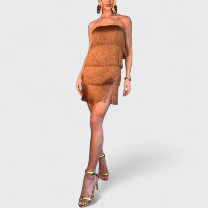 שמלת מיני עם גדילים של דפנה