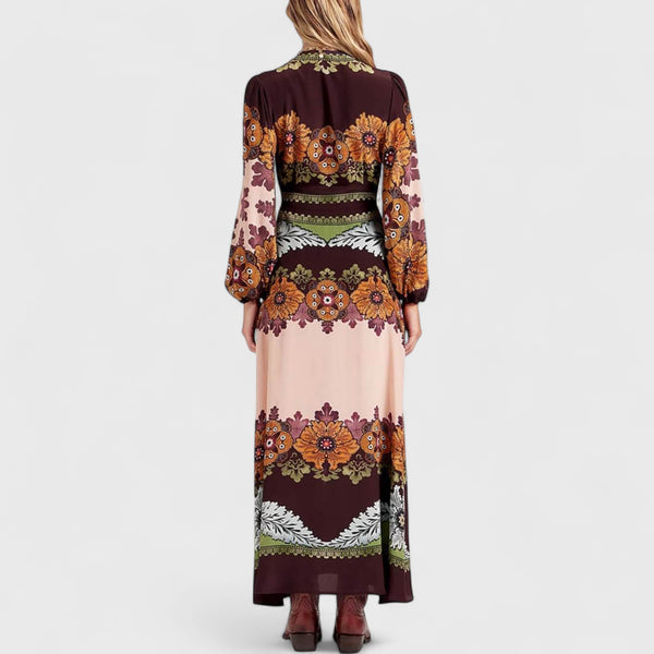 Aviva Blossom V-Neck Maxi Dress