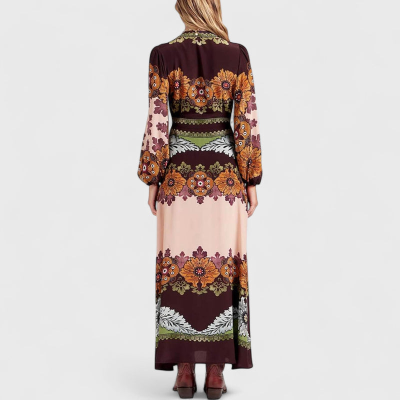 Aviva Blossom V-Neck Maxi Dress