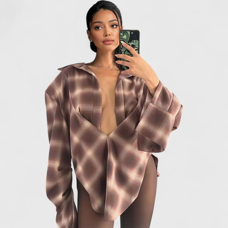 חולצת משובצת תמר